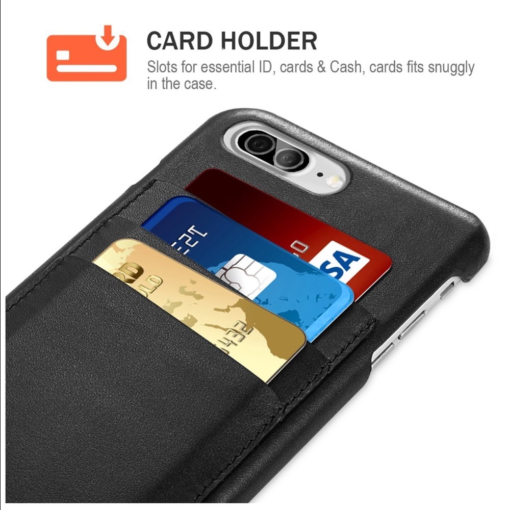 Leather iPhone 7 Plus Card Wallet Phone Case