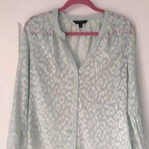 Banana Republic mint sheer top