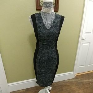 H&M Black and White V neck Dress