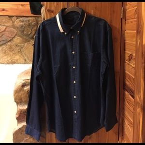 Men's denim button up shirt