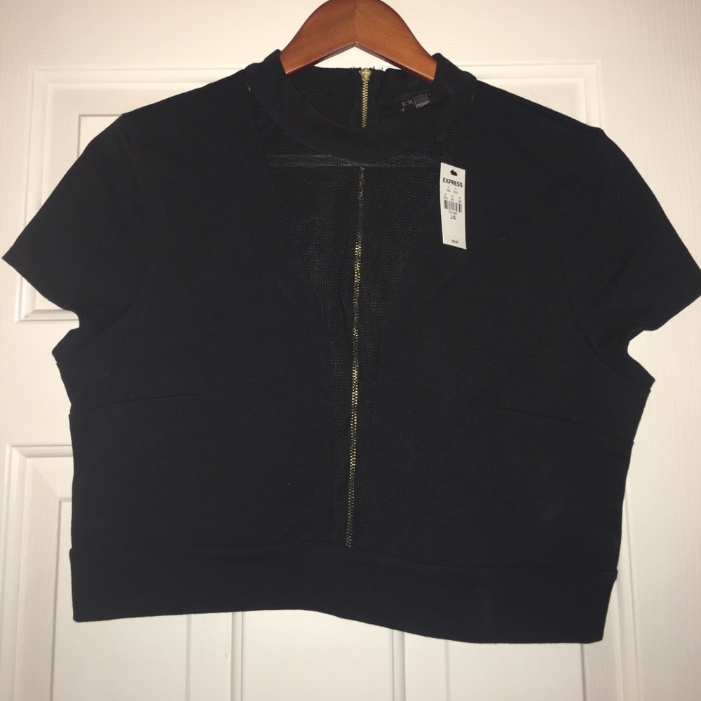 Express black crop top.
