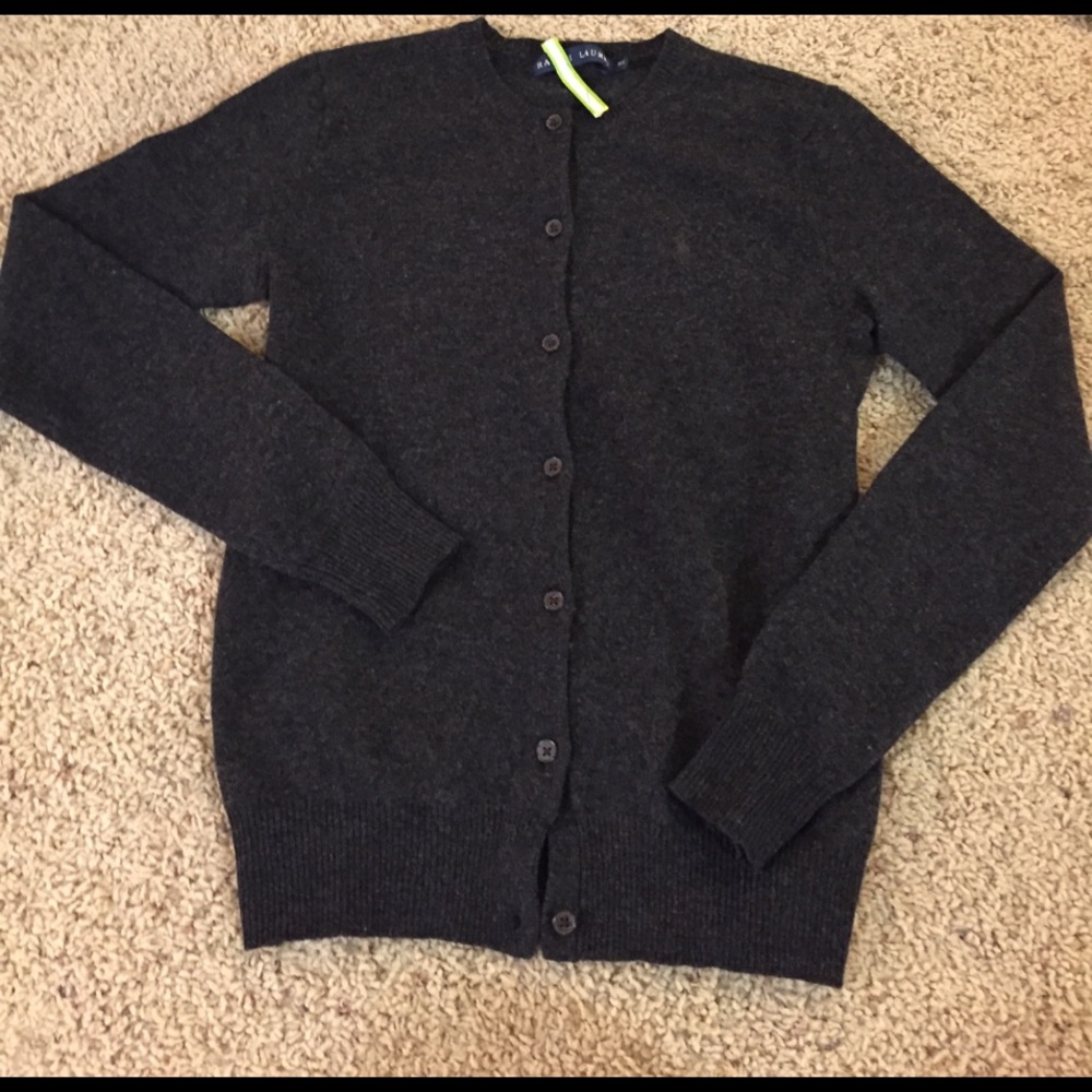 Ralph Lauren cashmere cardigan dark grey
