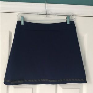 Navy blue mini skirt