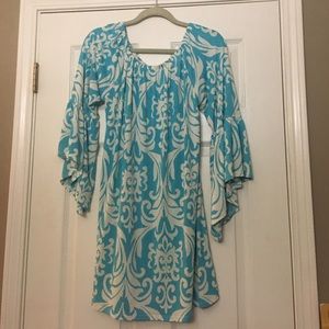 Turquoise & Ecru Tunic