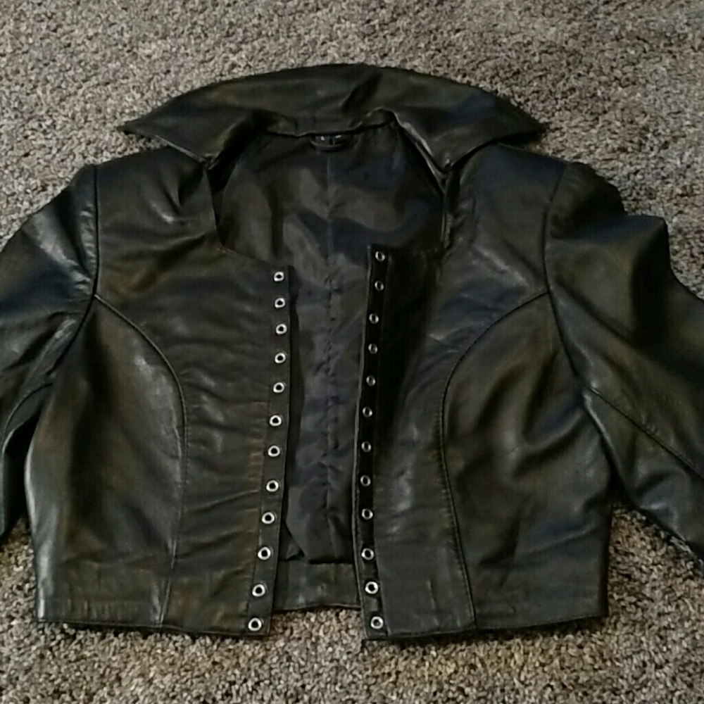 Lambskin bolero jacket