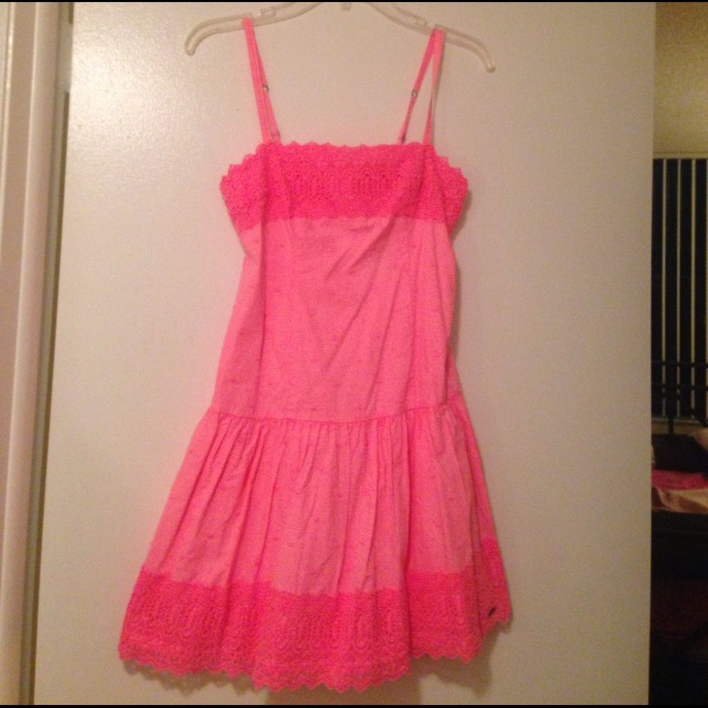 Bright pink Abercrombie dress