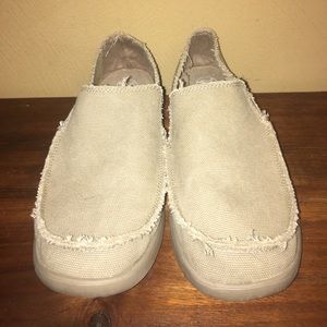 Men's Taupe Sz 11 crocs slip ons