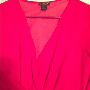 Low cut red dress. Wet Seal. Size M.