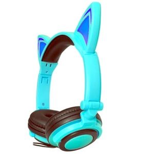 LED Neko Cat Ear Anime Flashing Foldable Headphone