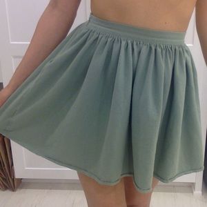 American Apparel Mint Green Mini Skirt