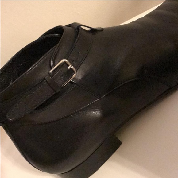 SAINT LAURENT PARIS Leather Jodhpur Cropped  Boot - Picture 3 of 5