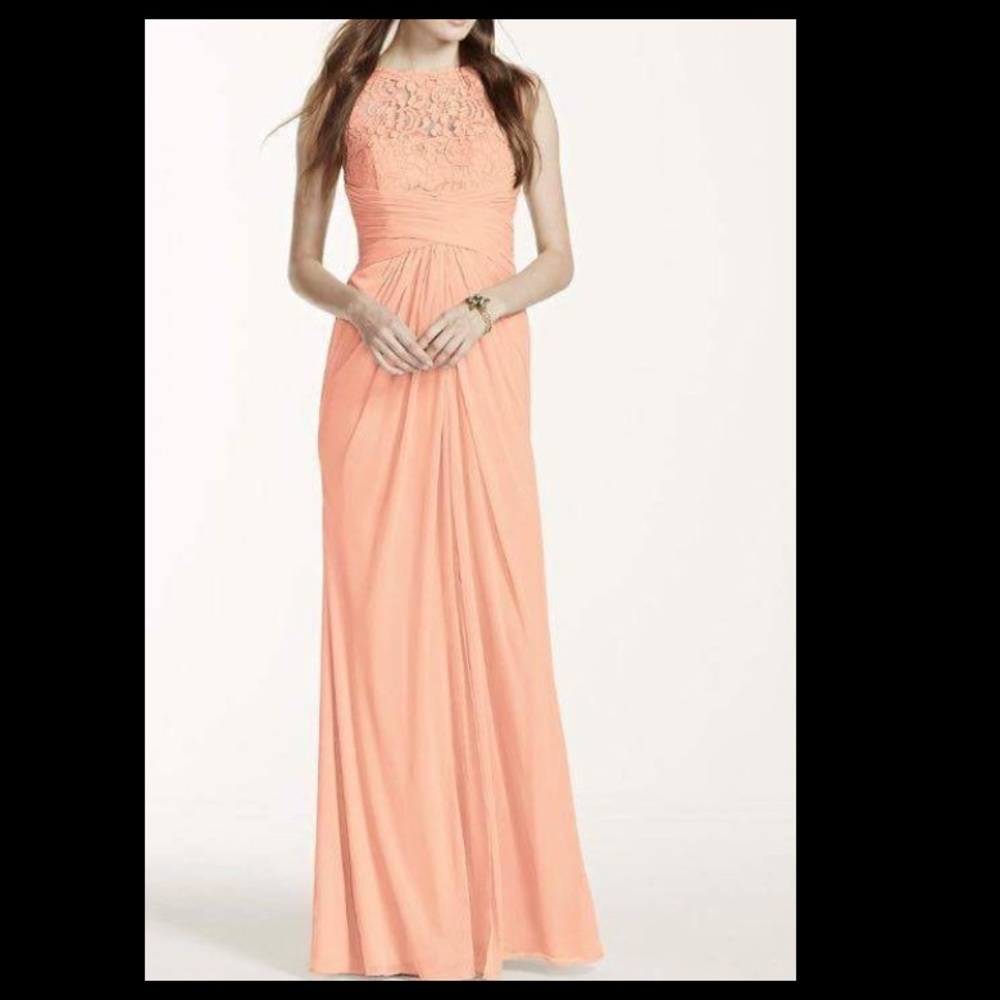 Long peach/pink coral formal dress