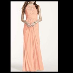 Long peach/pink coral formal dress