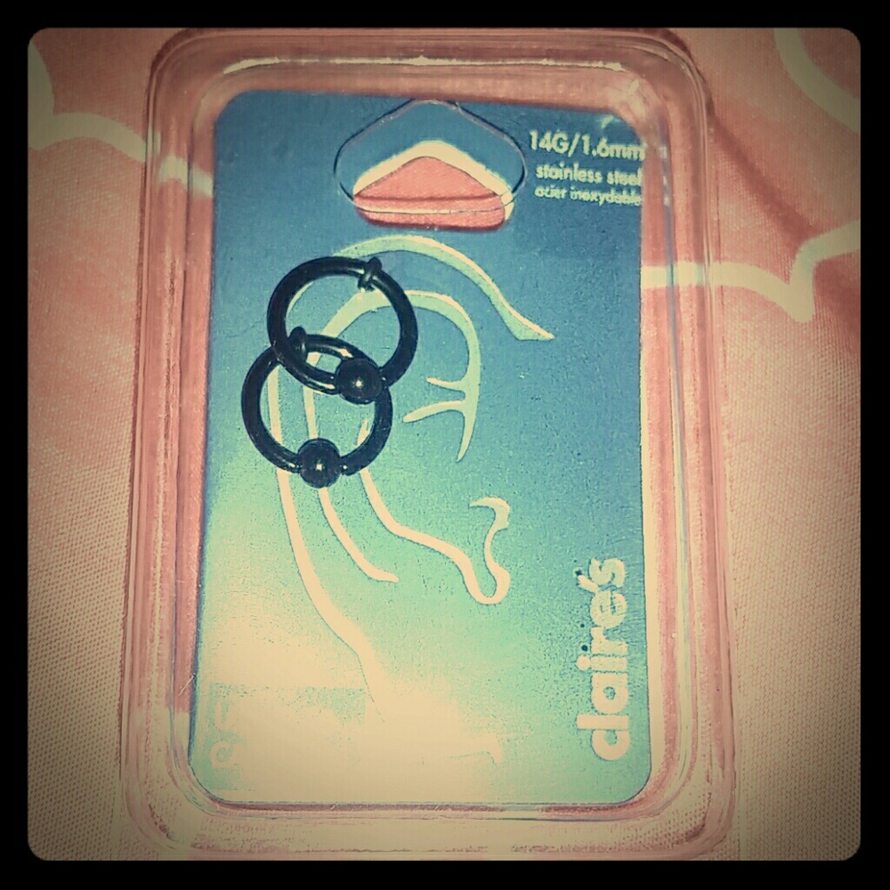 14G stainless steel cartilage hoops