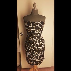 Davids Bridal Black & White floral print dress