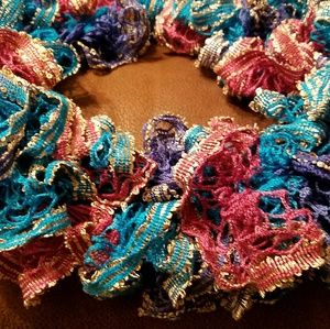 Muti-Colored Sequin Ruffle Scarf