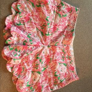 Lily Pulitzer Flamingo buttercup Shorts sz 4