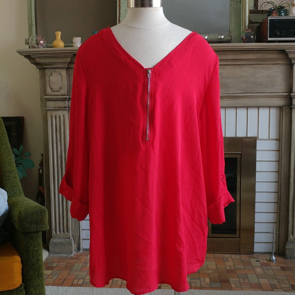 [ZAC & RACHEL] Red Blouse