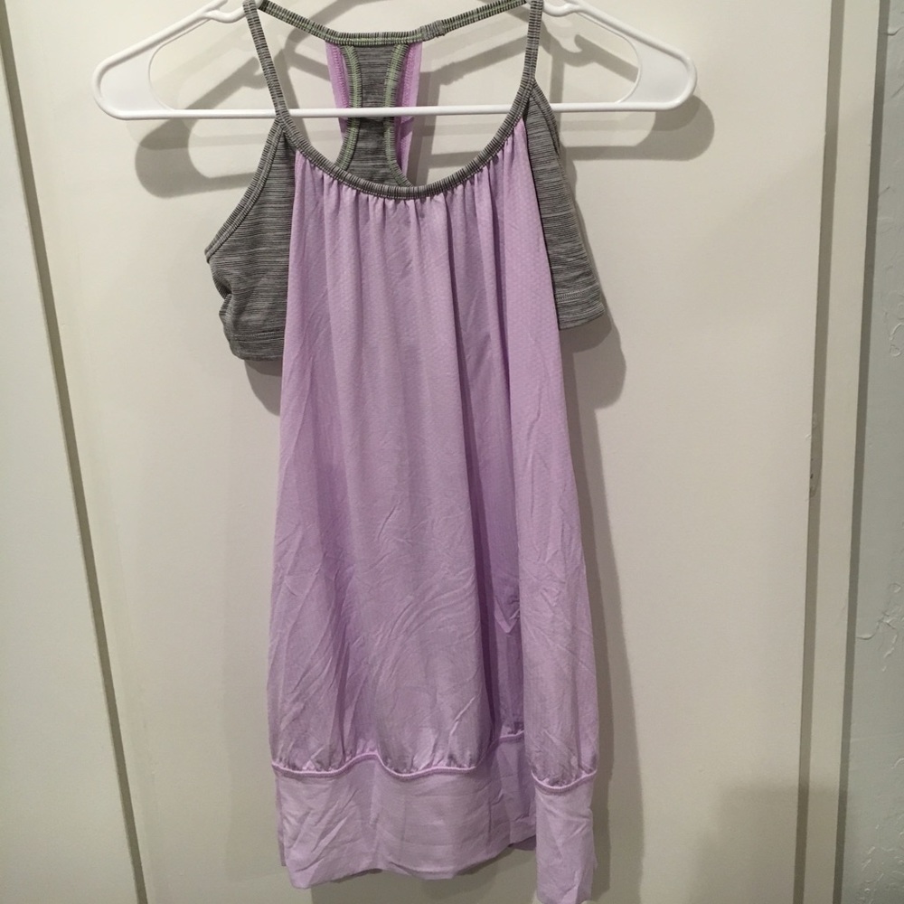 A light purple and grey no limits tank