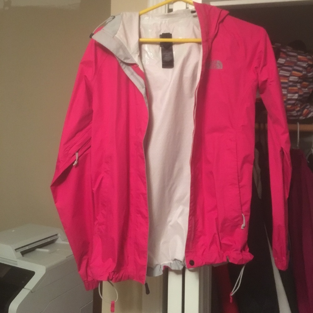 Pink north face windbreaker