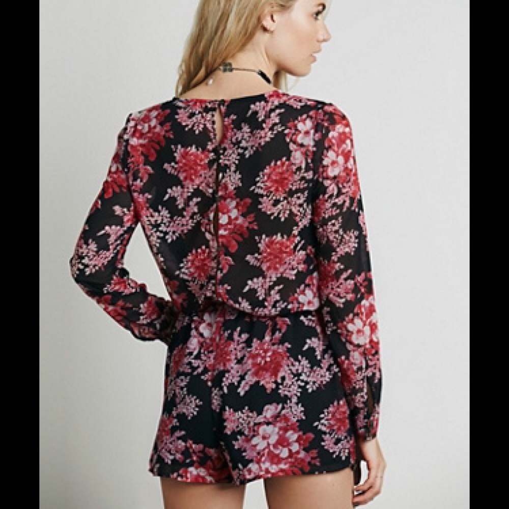 FREE PEOPLE FLORAL ROMPER