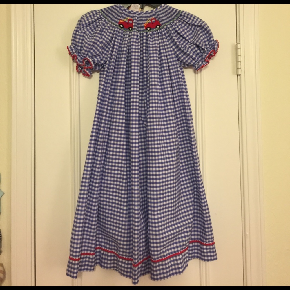 Firetruck Smocked Dress