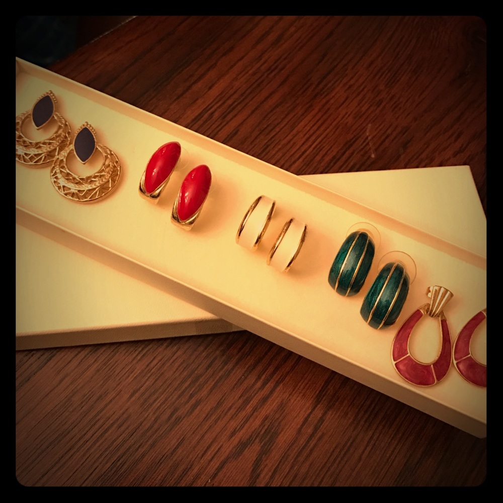 Vintage earrings. These are solid pieces