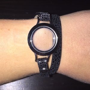 Origami Owl leather wrap bracelet