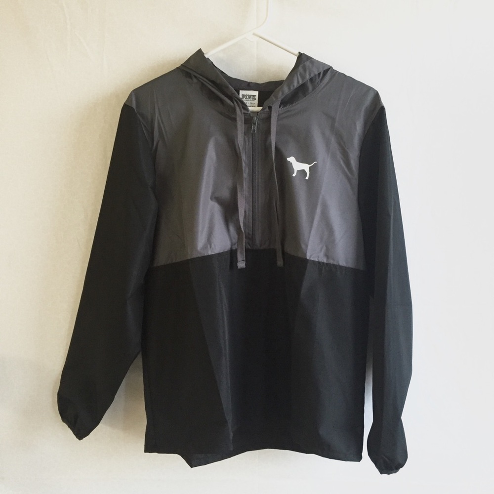 Victoria's Secret PINK black and gray anorak