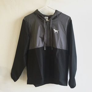 Victoria's Secret PINK black and gray anorak