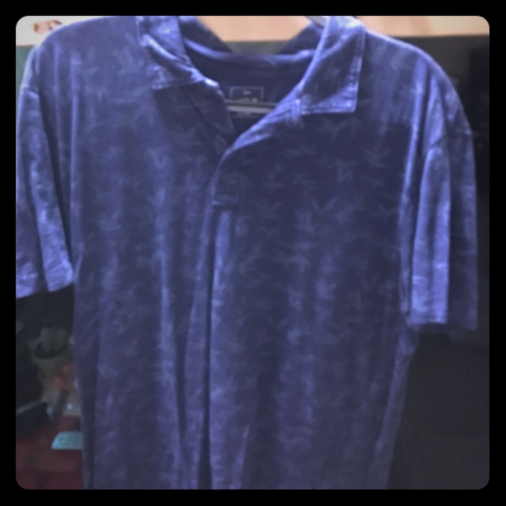 Relaxed fit Polo with leafy pattern