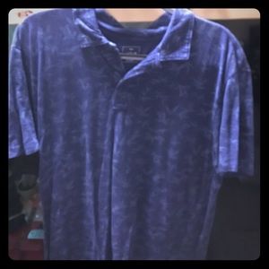 Relaxed fit Polo with leafy pattern