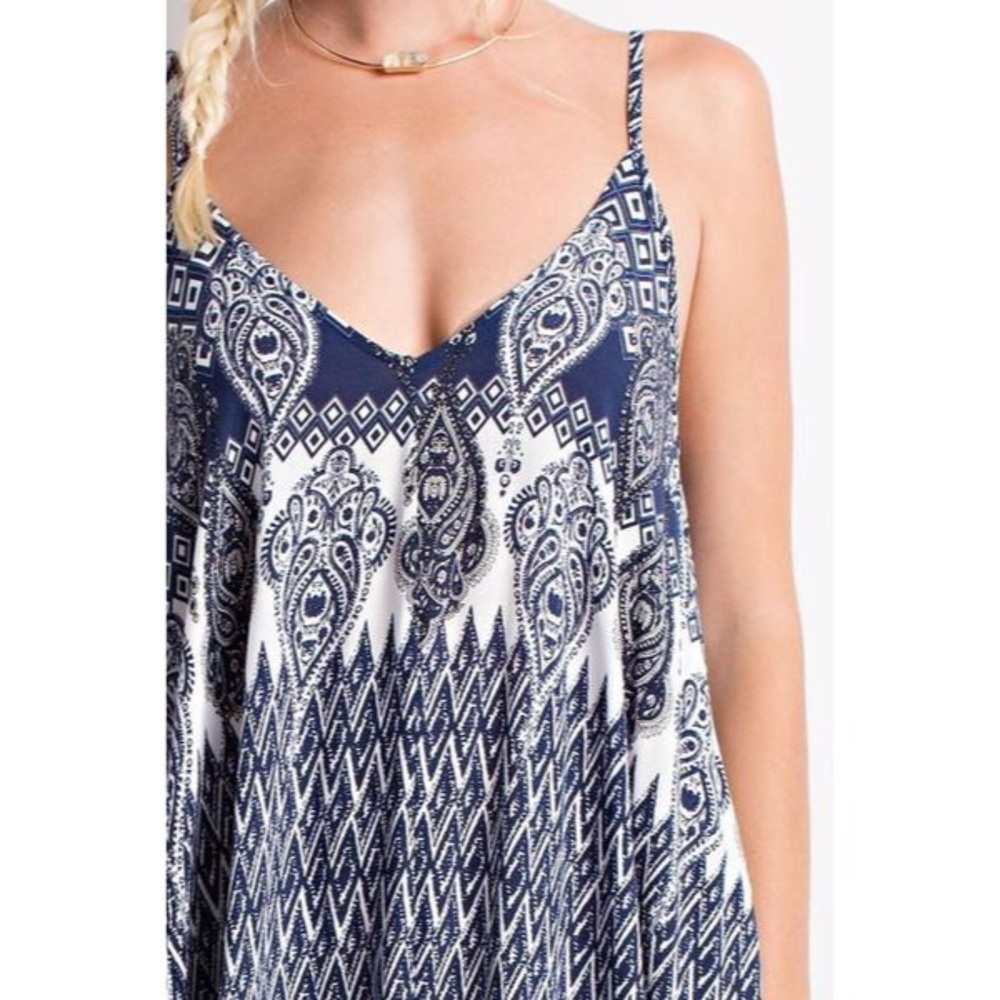 •LAST• Sunday Morning Navy Print Maxi Dress - Picture 6 of 6