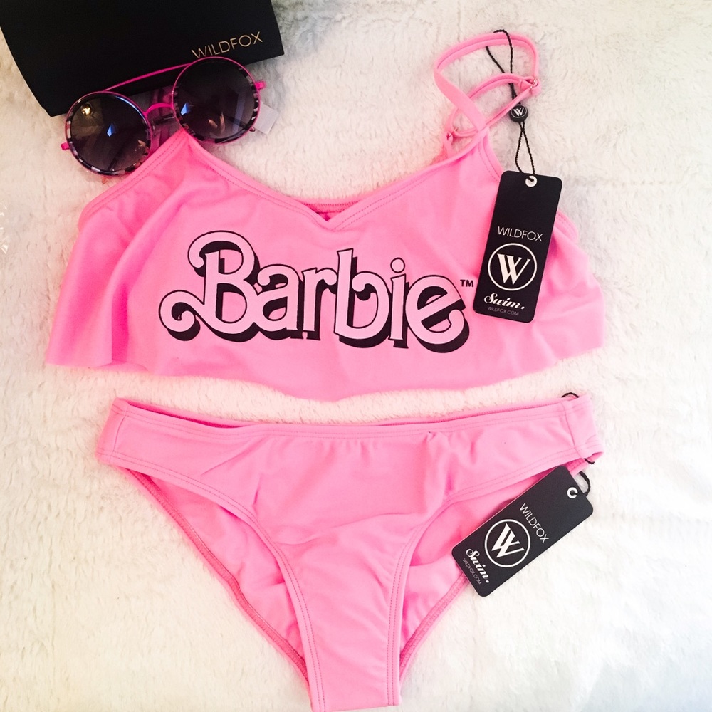 WILDFOX Barbie Bubblegum Pink Bikini, Top & Bottom