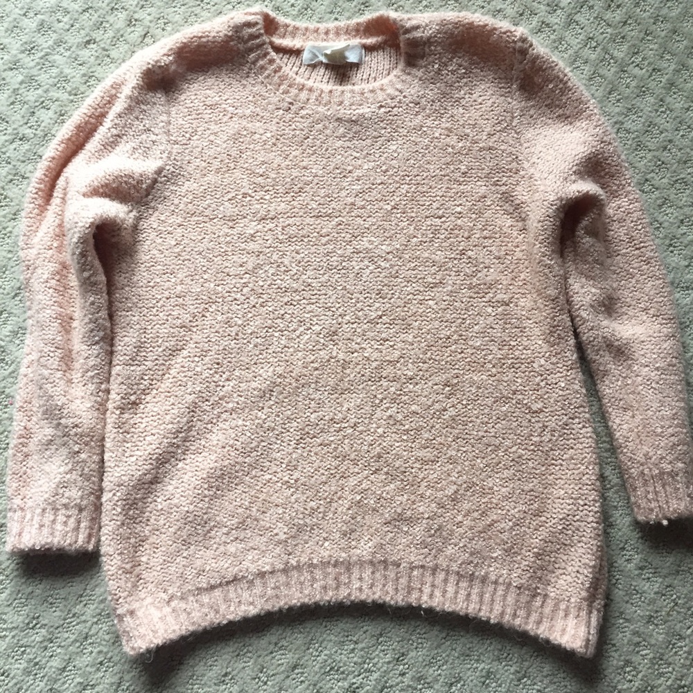 Fuzzy pink sweater