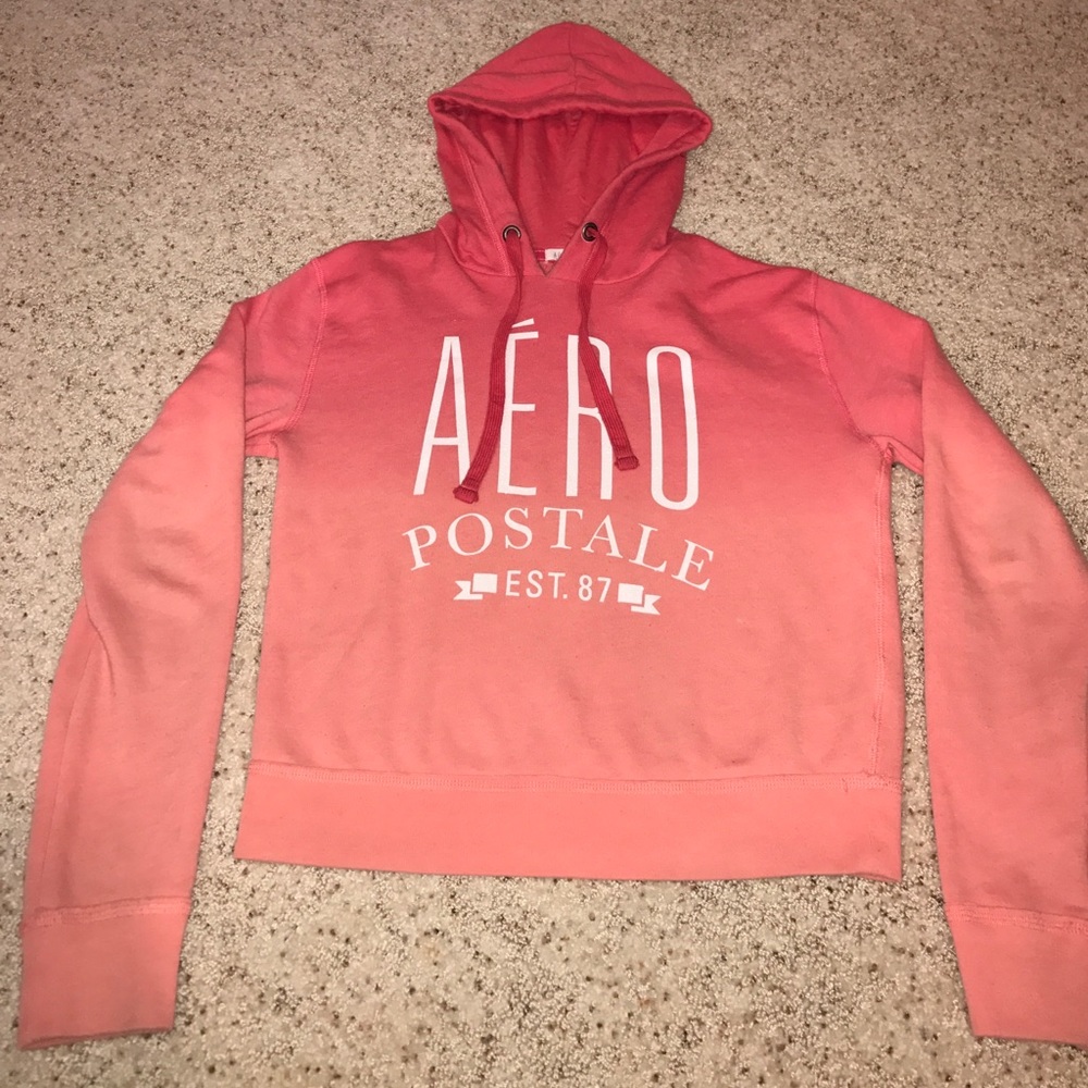 women's aeropostale ombré hooded sweatshirt