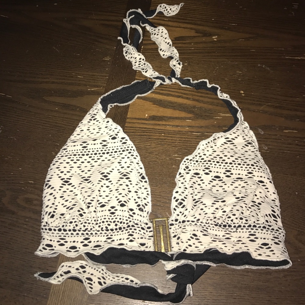 Black lace bikini top