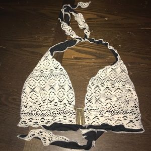 Black lace bikini top