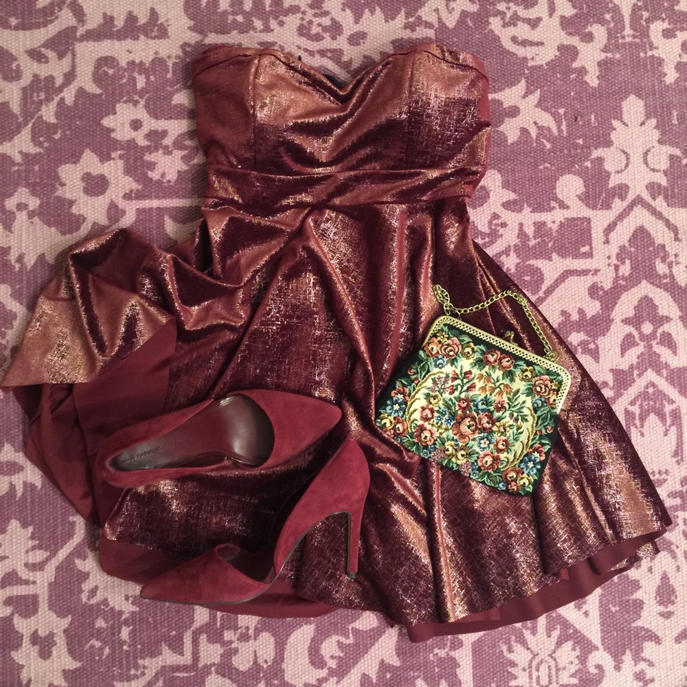 NWT Free People Berry Sparkly Party Dress