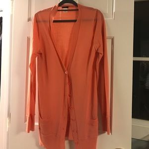 J Crew peach Cardigan