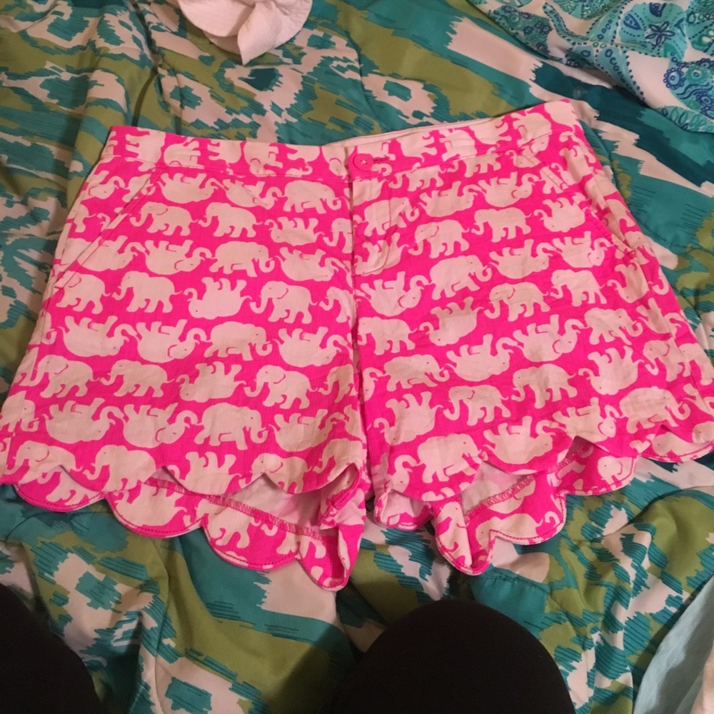 Lilly Pulitzer Buttercup Pink Elephant Shorts