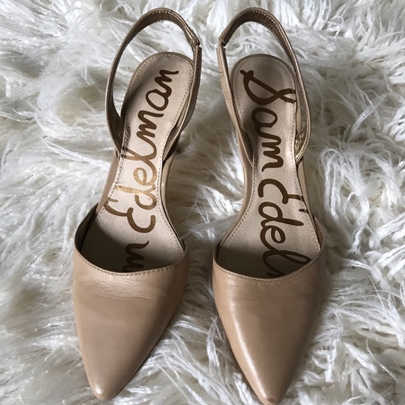 Sam Edelman Shoes - Sam Edelman Dora Point Leather Pump Slingback Heel