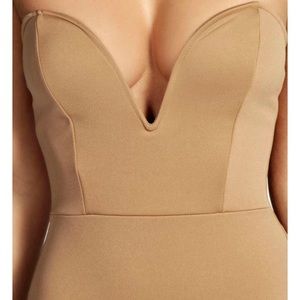 BOOHOO Plunge Neck Bodysuit