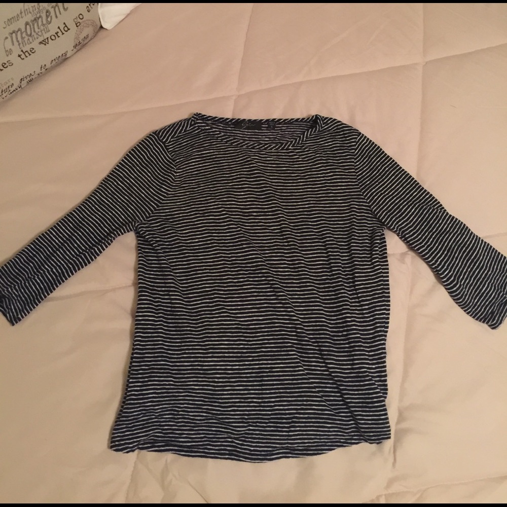 3/4 Length Sleeves Striped Top