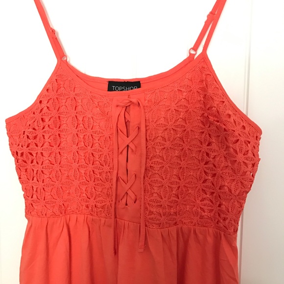 Topshop Crochet Lace-Up Sundress - Picture 4 of 8
