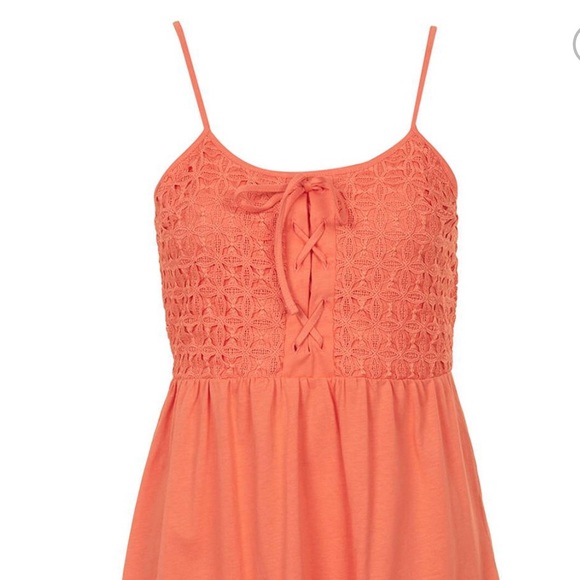 Topshop Crochet Lace-Up Sundress - Picture 6 of 8