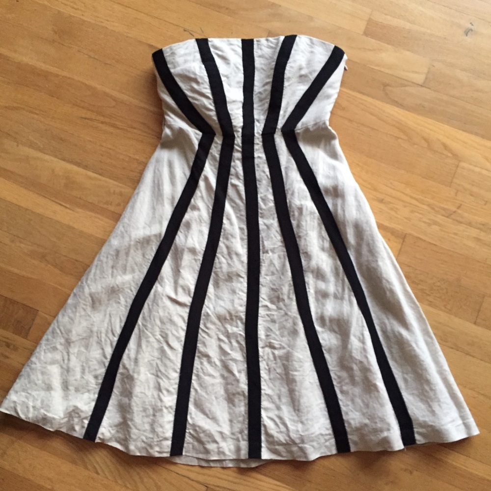 Cute Stripe Sleeveless Open Shoulder Dress