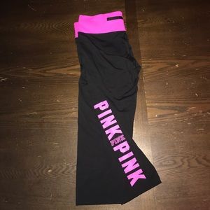 Pink cropped leggings