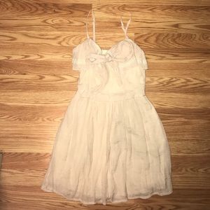 Bow front cream sundress