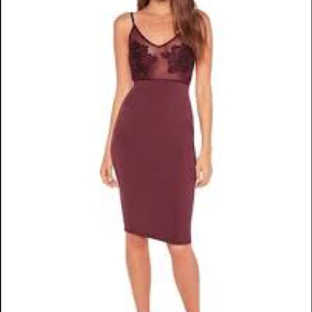 Dark plum midi dress
